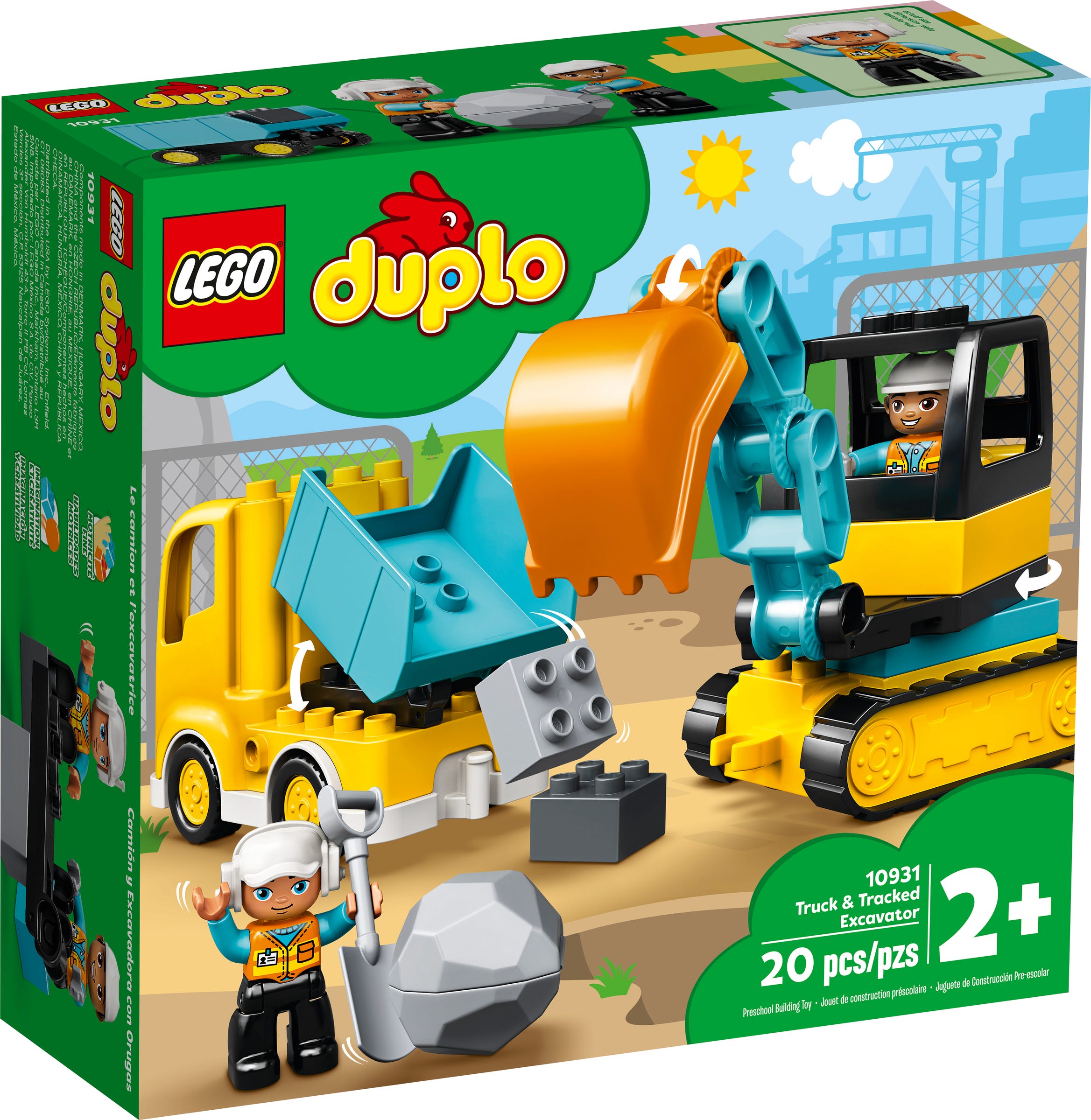 LEGO 10931 DUPLO Town Грузовик и гусеничный экскаватор