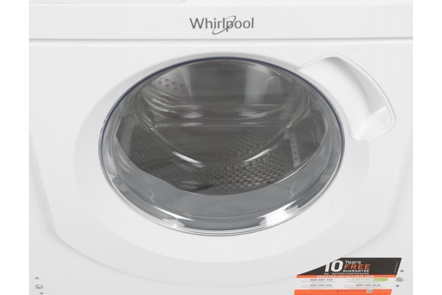 Прально-сушильна машина Whirlpool вбудована фронтальна, 7(5)кг, 1400, A+++, 60см, дисплей, пара, інвертор, білий