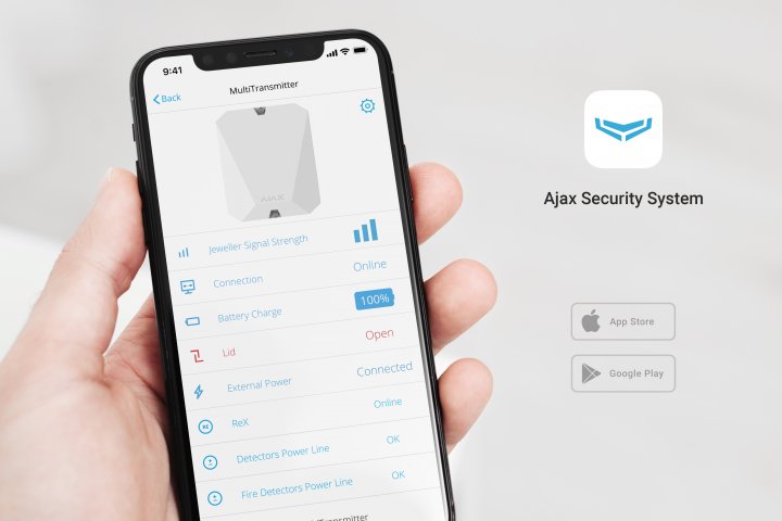 Модуль для інтеграції сторонніх провідних пристроїв Ajax MultiTransmitter, Jeweller, бездротовий, білий