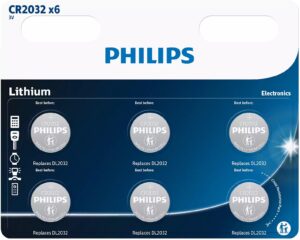 Батарейка Philips  літієва CR2032 блістер, 6 шт