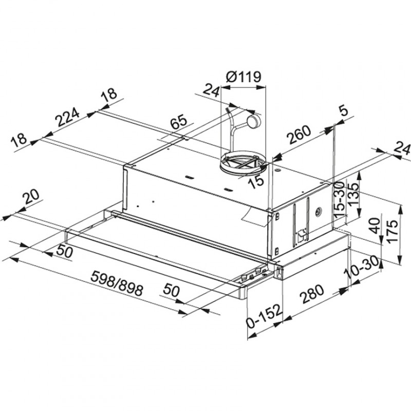 Вбудована витяжка Franke FTC 912 XS LED1 315.0532.377