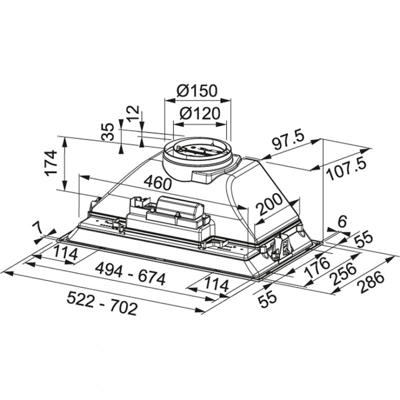 Вбудована витяжка Franke Inca Smart FBI 705 GR (305.0599.533)