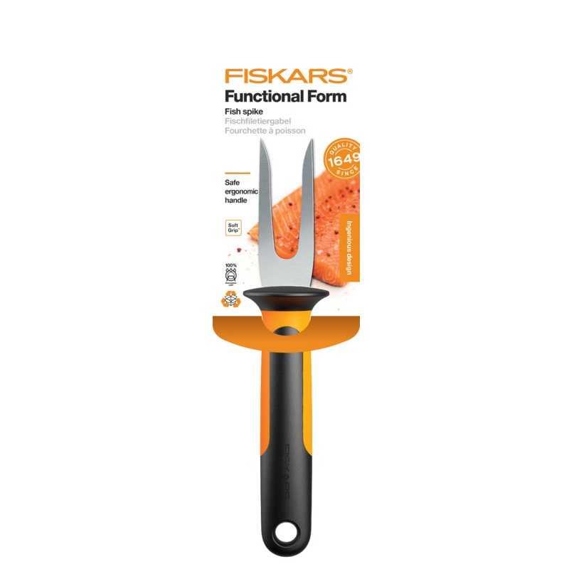 Виделка для риби Fiskars Functional Form, 19см, нержавіюча сталь, пластик, чорний