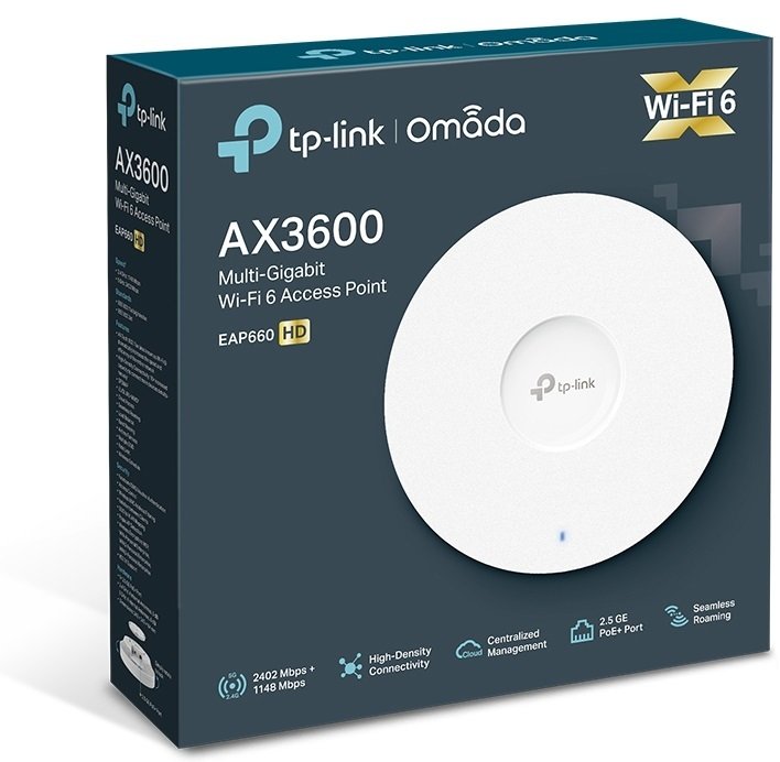 Точка доступу TP-LINK EAP660 HD AX3600, 1x2.5GE, PoE