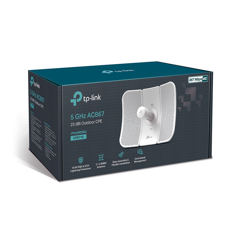 Точка доступу TP-LINK CPE710 AC867 1xGE LAN, 23 дБі зовн. passive PoE