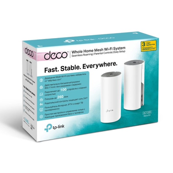 Бездротова система Wi-Fi TP-LINK DECO-E4-2-PACK