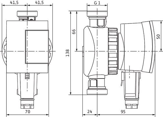 Насос циркуляційний Wilo Star-Z Nova A, G 1, 10 бар, 138мм, 5Вт, 230В