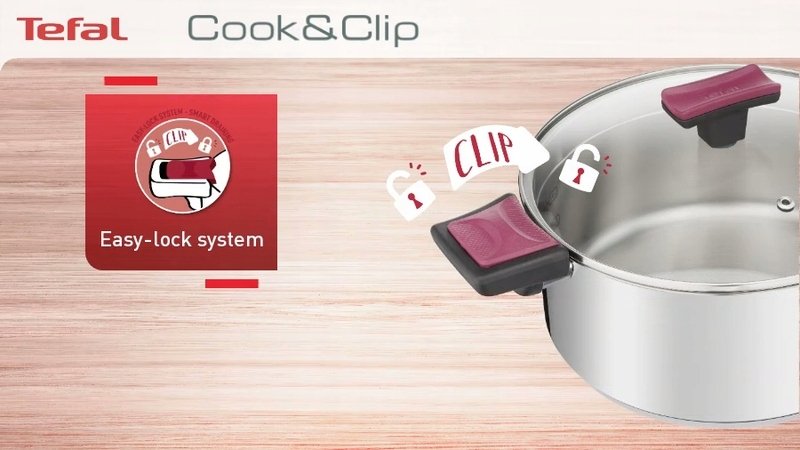 Набір посуду Tefal Cook&Clip, 10 предметів (G723SA74)