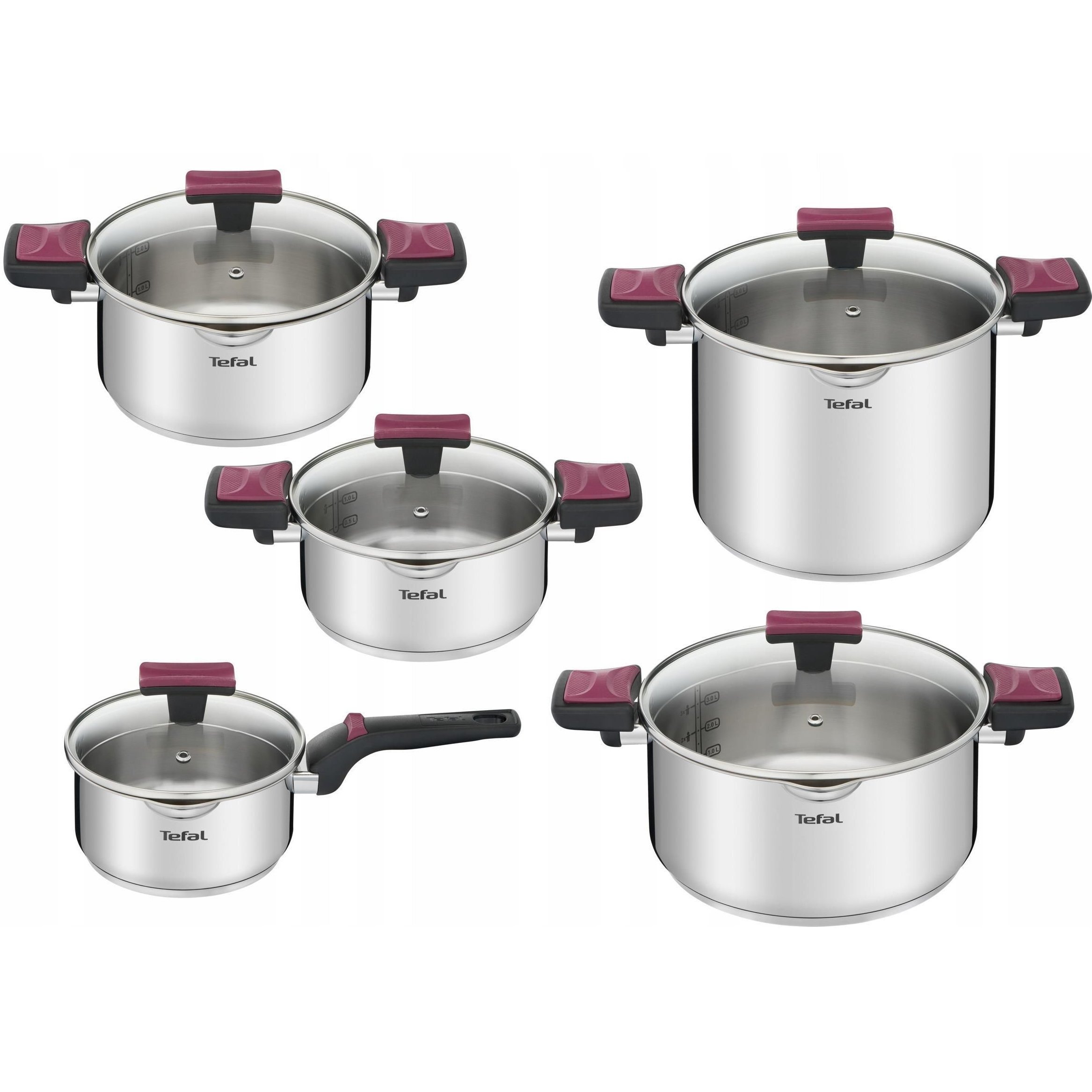 Набір посуду Tefal Cook&Clip, 10 предметів (G723SA74)