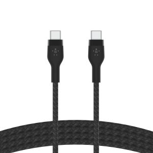 Кабель Belkin Type-C – Type-C, braided silicone 1m Black (CAB011BT1MBK)