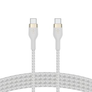 Кабель Belkin Type-C – Type-C braided silicone 1m White (CAB011BT1MWH)