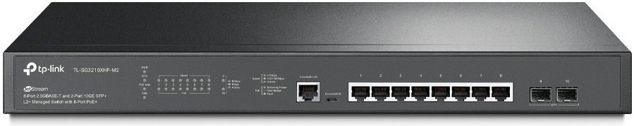 Коммутатор TP-LINK TL-SG3210XHP-M2 8x2.5GE 2x10GE SFP+ L2 JetStream 19" 1U (TL-SG3210XHP-M2)