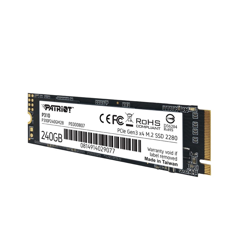 SSD накопичувач PATRIOT PCIe 3.0 M.2 240GB P310 (P310P240GM28)