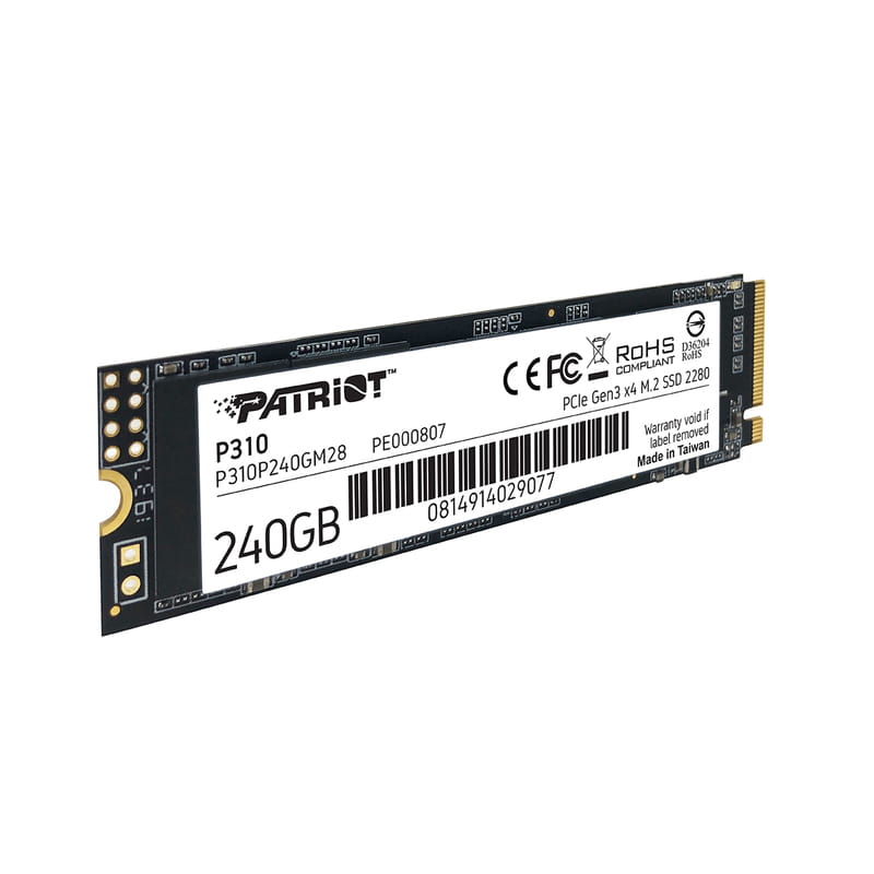 SSD накопичувач PATRIOT PCIe 3.0 M.2 240GB P310 (P310P240GM28)