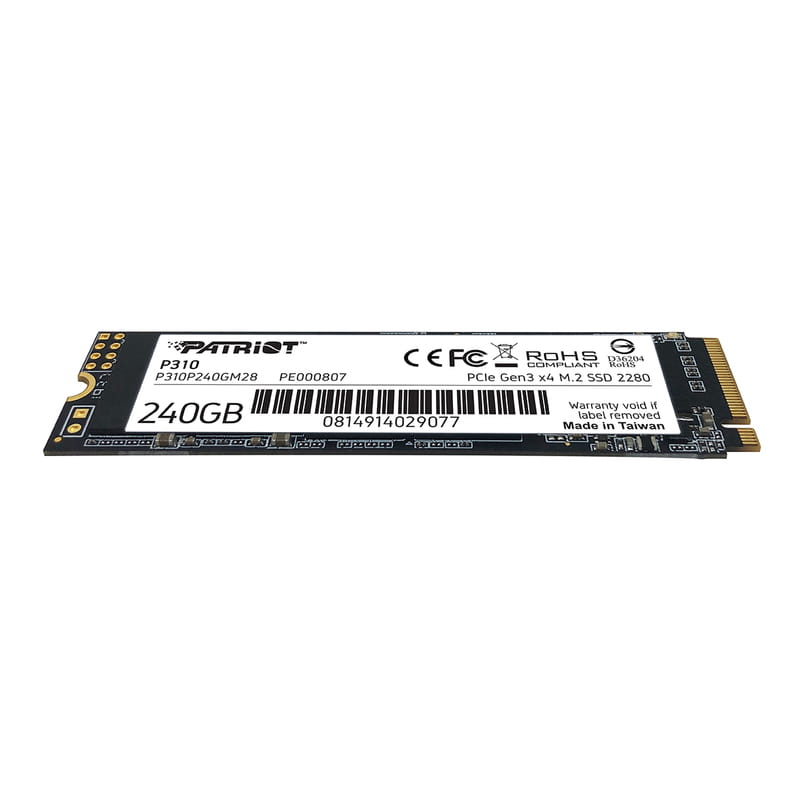 SSD накопичувач PATRIOT PCIe 3.0 M.2 240GB P310 (P310P240GM28)