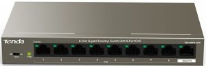 Комутатор TENDA TEG1109P-8-102W 8xGE PoE, 1xGE Uplink