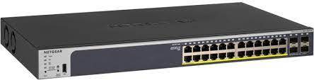 Комутатор NETGEAR GS728TPPv2 24x1GE PoE+(380Вт), 4xSFP, керований (GS728TPP-200EUS)