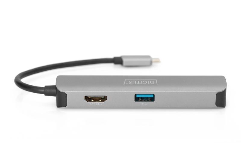 USB хаб DIGITUS Travel USB-C, 5 Port (DA-70891)