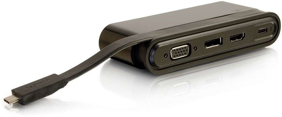 USB хаб C2G USB-C на HDMI, DP, VGA, USB, Power Delivery до 65W (CG82392)