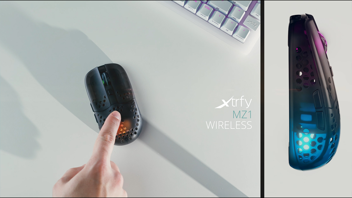 Миша Xtrfy MZ1, WL/USB-A, RGB, чорний