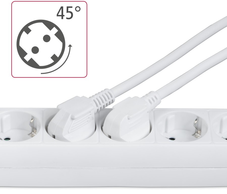 Мережевий подовжувач Hama Multiple 6XSchuko 3G*1.5мм ws 3м White (00030533)