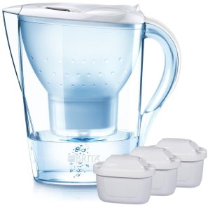 Фільтр-глечик Brita Marella Memo + 3 картриджі 2.4 л (1.4 л очищеної води) білий (1039273)