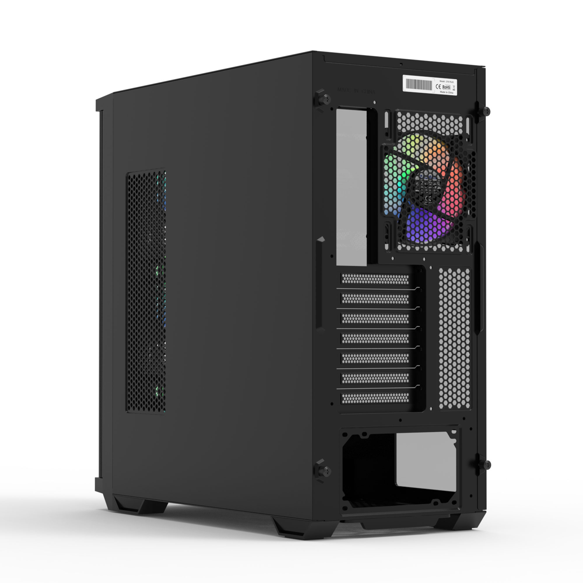 Корпус Zalman Z10 Plus BLACK, MidT, 2xUSB3.0, 1 x USB Type-C, 3x140мм ARGB, 1x120мм ARGB, скло (бо