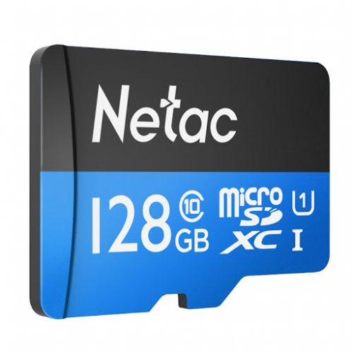 Карта пам'яті Netac microSD 128GB C10 UHS-I R80MB/s + SD