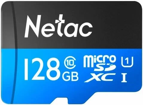 Карта пам'яті Netac microSD 128GB C10 UHS-I R80MB/s + SD