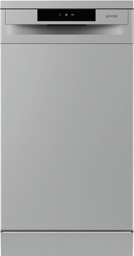 Посудомийна машина Gorenje, 9компл., A++, 45см, дисплей, 2 кошика, AquaStop, сірий