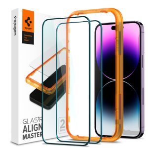 Захисне скло Spigen для Apple Iphone 14 Pro Max Glas t R Align Master FC (2 Pack) Black (AGL05204)