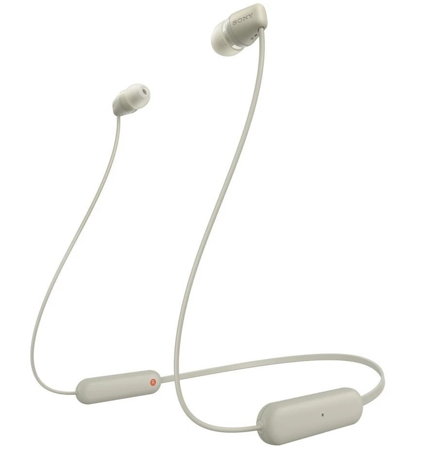 Навушники Bluetooth Sony WI-C100 Beige (WIC100C.CE7)