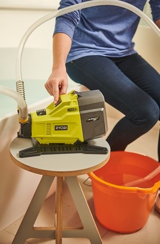 Насос для води Ryobi R18TP-0,  18В ONE+, 1500л/г, вис. 14 м, (без АКБ та ЗП), 3.24кг