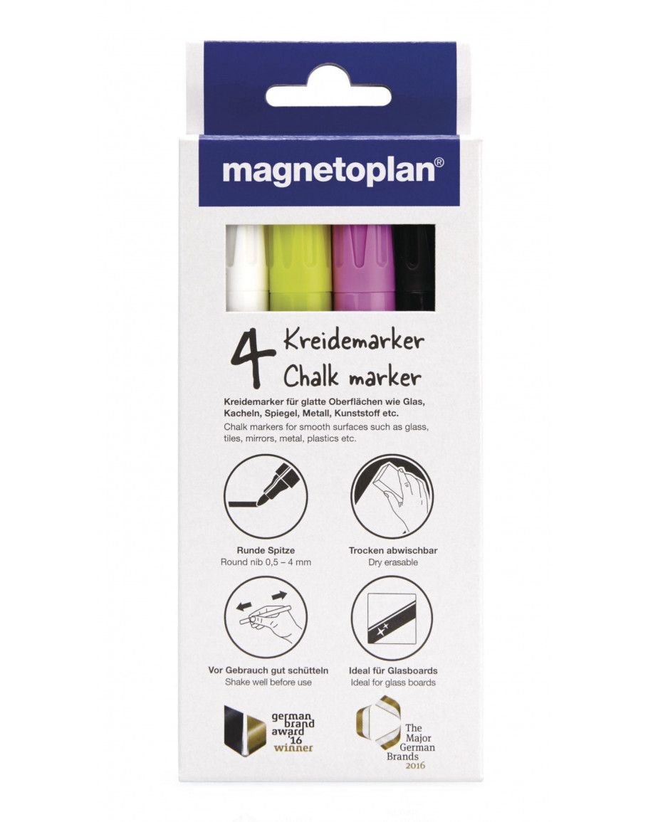 Маркери крейдяні різнокольорові Magnetoplan Chalk Marker Assorted Set