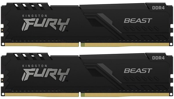 Память для ПК Kingston DDR4 3200 32GB KIT (16GBx2) FURY Beast Black (KF432C16BBK2/32)