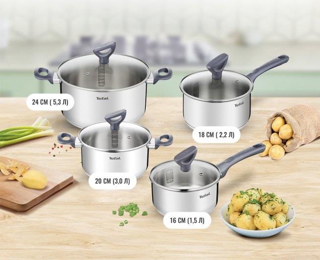 Набір посуду Tefal Daily Cook, 8 предметів (G712S855)