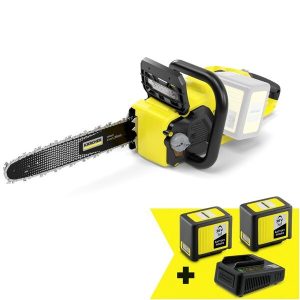 Пила ланцюгова акумуляторна Karcher CNS 36-35 Battery, 36В, акб 2х5Аг, шина 35см, швидкозарядне ЗП, 5.5кг