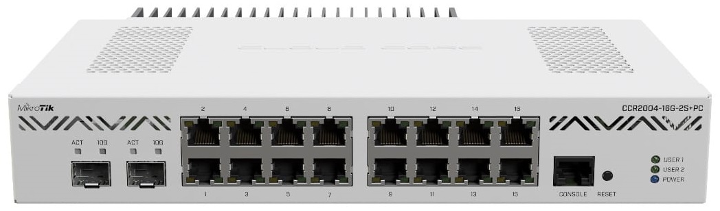 Маршрутизатор MikroTik Cloud Core Router CCR2004-16G-2S+PC