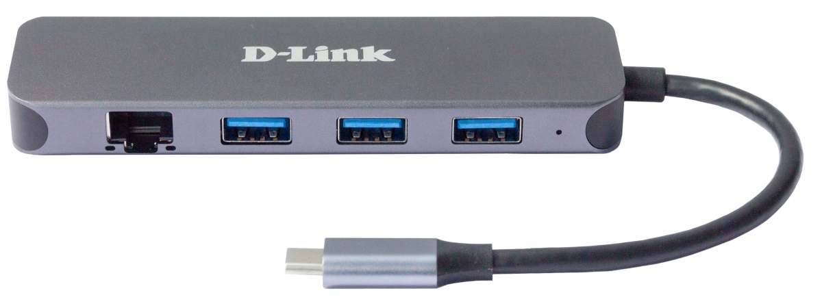 USB хаб D-Link DUB-2334 1xGE, 3xUSB 3.0, 1xUSB-C, USB-C (DUB-2334)