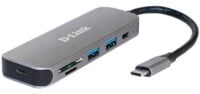 USB-хаб D-Link DUB-2325 3xUSB3.0, 1xUSB-C, 1xHDMI, USB-C (DUB-2333)