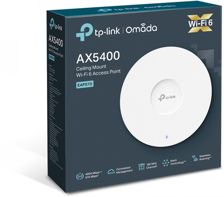 Точка доступу TP-LINK EAP670 AX5400 1x2.5GE, PoE