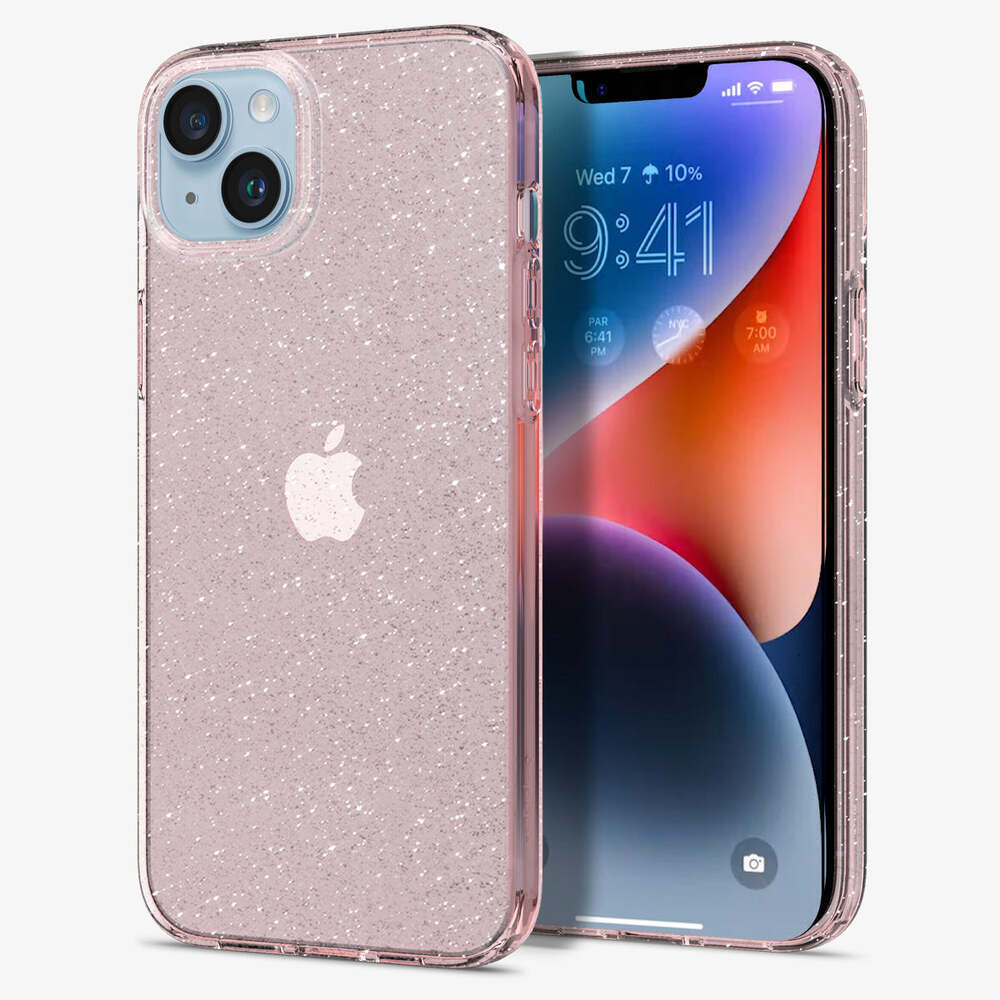 Чохол Spigen для Apple iPhone 14 Liquid Crystal Glitter Rose Quartz (ACS05035)