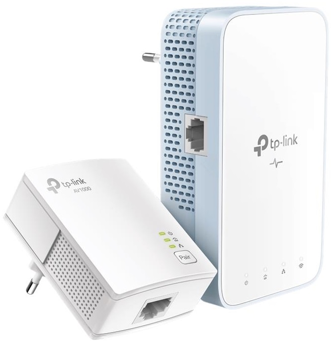 Комплект Адаптерiв Powerline TP-LINK TL-WPA7517KIT (TL-WPA7517 +  TL-PA7017) AC1200, AV1000, 1xGE MESH