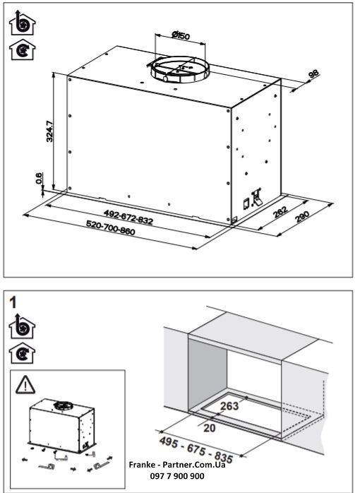 Встроенная вытяжка Franke Box Flush EVO