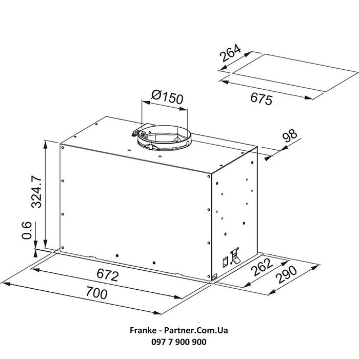 Вбудована витяжка Franke Box Flush EVO