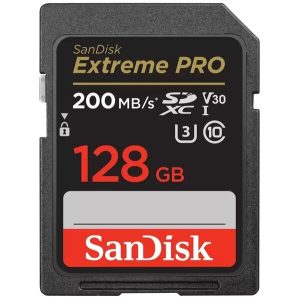 Карта пам'яті SanDisk SD 128GB C10 UHS-I U3 R200/W140MB/s Extreme Pro V30 (SDSDXXD-128G-GN4INЯ)