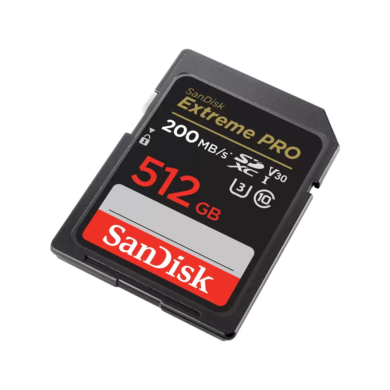 Карта пам'яті SanDisk SD  512GB C10 UHS-I U3 R200/W140MB/s Extreme Pro V30