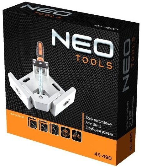 Струбцина Neo Tools, кутова, алюмінієва, напрямна 95мм, 70х70мм