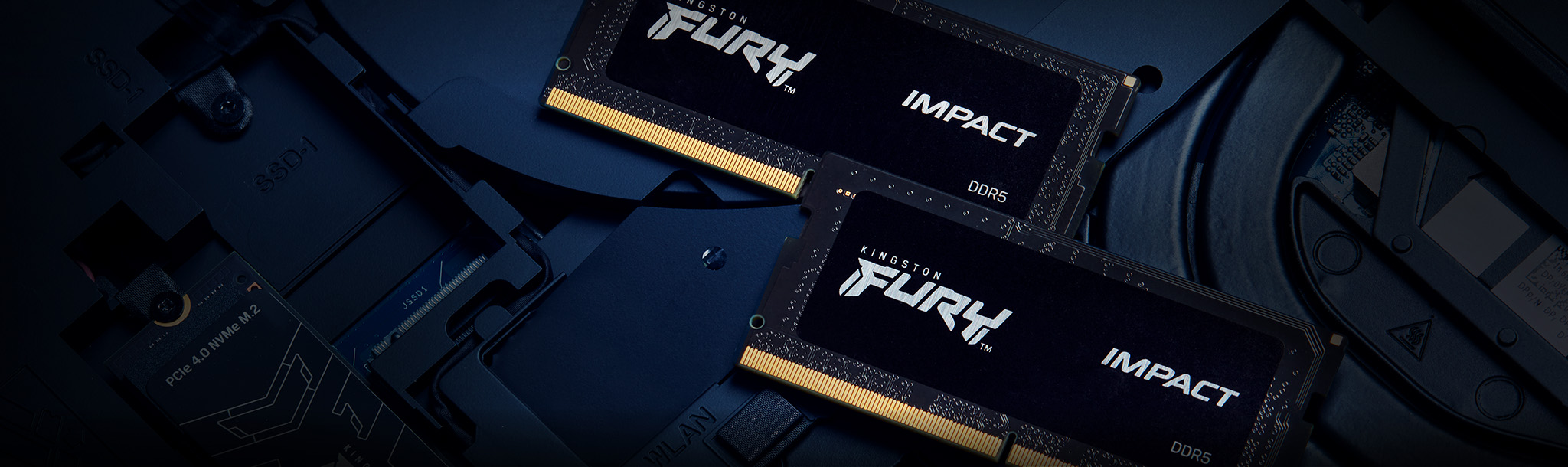 Память ноутбука Kingston DDR5 16GB 5600 FURY Impact PnP (KF556S40IB-16)