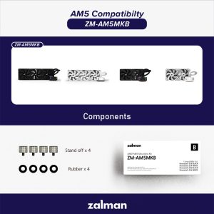 Zalman Кріплення для AMD AM5 ZM-AM5MKB, RESERATOR5Z24BLACK/WHITE, RESERATOR5Z36BLACK/WHITE